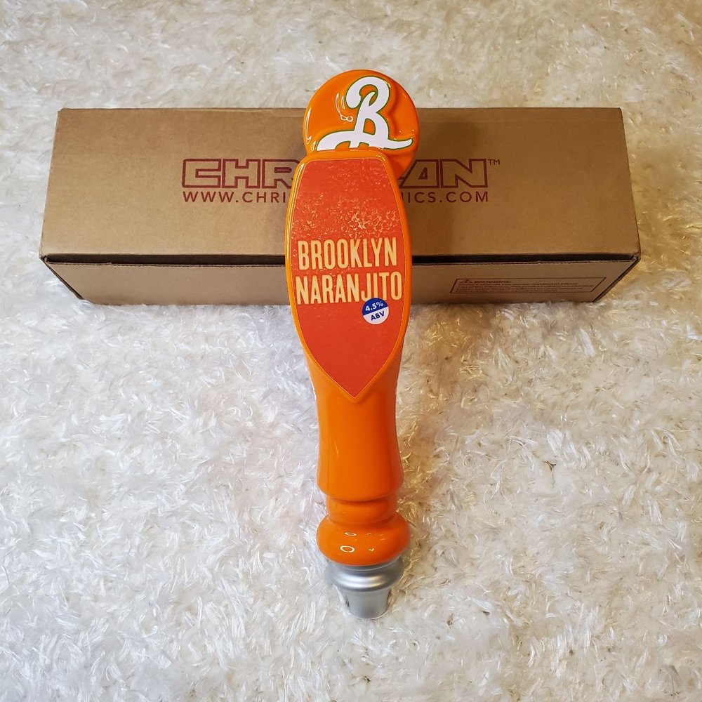 Brooklyn Naranjito Orange Flat Face Tap Handle, Brand New